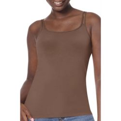 Amoena Valletta Top moka Taille 48 - Débardeur post-opératoire ultra-doux avec brassière intégrée