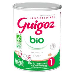 Guigoz Lait Infantile 1 Bio - Dès la naissance jusqu'à 6 mois - 800g
