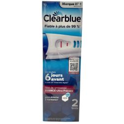 Clearblue Test de Grossesse Avancé Ultra Précoce Digitale 2 Tests - Précision et clarté