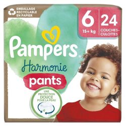 Pampers Harmonie Pants Couches Culottes Bébé Taille 6 (+15kg) - 24 Couches
