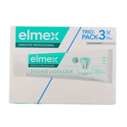 Elmex Sensitive Professional Dentifrice - Soulage Immédiatement la Douleur - Offre Spéciale 3x75ml