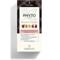 Phyto PhytoColor Coloration Permanente Aux Pigments Végétaux N°3 Châtain Foncé