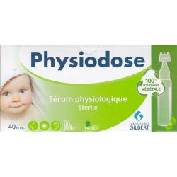 Gilbert Physiodose Sérum Physiologique Stérile - 40 × 5 ml - Unidoses plastique végétal