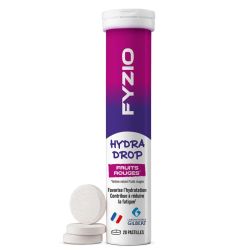 Gilbert Fyzio Hydra Drop Fruits Rouges 20 pastilles – Hydratation et équilibre électrolytique