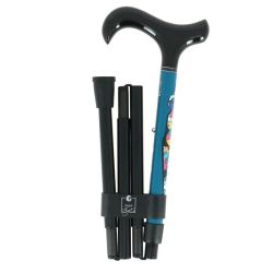 Cannes Fayet Canne de Marche Pliante & Réglable En Carbone So.Z Motif Skull