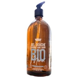 Les Petits Bains de Provence Gel Douche Surgras Sans Savon Bio Monoï - 1L - Visage Corps et Cheveux
