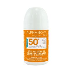 Alphanova Roll-On Solaire Certifié Bio Très Haute Protection SPF50+ - 50g