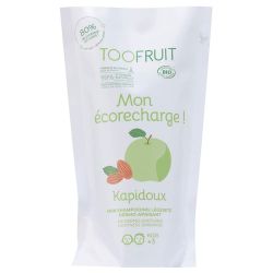 Toofruit Kapidoux Shampoing Enfants - Écorecharge 400ml - Pomme-Amande - Idéal pour cuir chevelu sensible