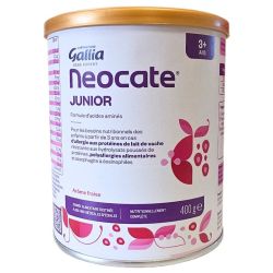 Gallia Neocate Junior 3+ ans - Arôme fraise - 400g - Allergie aux protéines de lait de vache ou polyallergies alimentaires