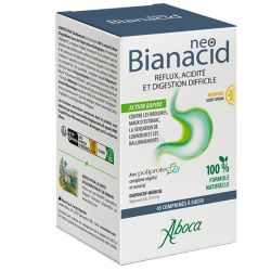 Aboca NeoBianacid Acidité et Reflux Gastro-Oesophagien Goût Citron - 70 Comprimés à Sucer