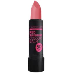 Camaleon Cosmetics Baume à Lèvres Hydratant Rouge Red Sunshine – Réparateur et protecteur SPF 50
