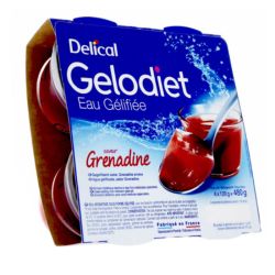 Gelodiet eau gélifiée grenadine 4x120g
