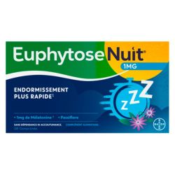 Euphytose Nuit Endormissement Plus Rapide 1mg - Sommeil de Qualité - 60 comprimés