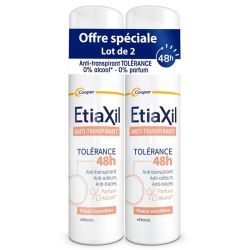 Etiaxil Anti-Transpirant Tolérance Spray 48H - Lot de 2 x 150ml