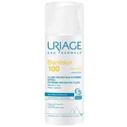 Uriage Bariésun 100 Fluide Protecteur Extrême SPF 50+ 50 ml - Peaux intolérantes au soleil, résiste à l'eau