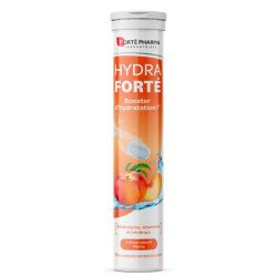 Forté Pharma Hydra Forté - Booster d'Hydratation - Goût Pêche - 24 comprimés effervescents