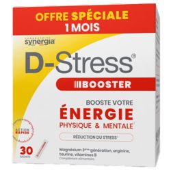 Synergia D-Stress Booster 30 sachets - Énergie physique et mentale, réduction du stress