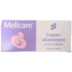 Melicare Coques d’Allaitement en Cire d’Abeille - Hydratent et Protègent les Mamelons - 1 Paire
