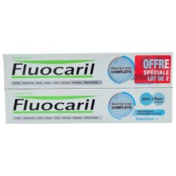 Fluocaril Protection Complète Blancheur lot de 2x75ml - Protection intégrale de la bouche et restauration de la blancheur naturelle