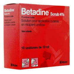 Betadine Scrub 4% solution 10 unidoses