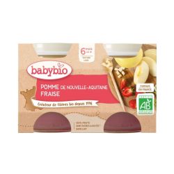 Babybio Petit Pot Pomme Fraise 6 mois - 2 x 130g
