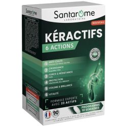 Santarome Kéractifs 6 Actions 90 Comprimés – Anti-chute et croissance