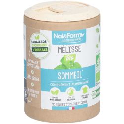 Nat&Form Mélisse Bio - 90 gélules - Relaxation, sommeil apaisé et confort digestif