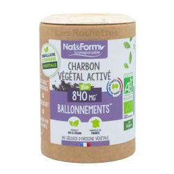 Nat&Form Écoresponsable Charbon Végétal Activé Bio - 80 Gélules