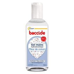 Baccide Gel Hydroalcoolique - Parfum Fleur de Coton - 100ml - Désinfection parfumée des mains