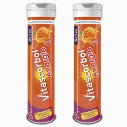 Vitascorbol Énergie - 30 comprimés effervescents - Goût Orange Pressé - Vitalité et Immunité