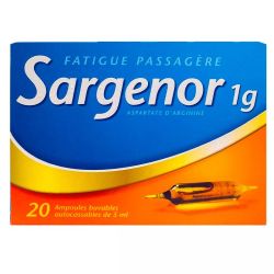 Sargenor 1G/5 Fatigue Passagère - 20 ampoules - Stimulation de l’organisme en cas de fatigue