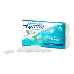 Kontrol Chewing-gum Blancheur Sans Sucre - Previent les Caries - Blister De 12