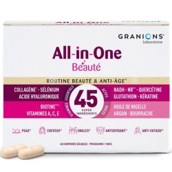 Granions All-In-One Beauté et Anti-Âge 60 comprimés – Peau, Cheveux et Ongles