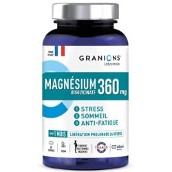 Granions Magnésium bisglycinate 360 mg - 60 comprimés - Énergie, Stress et Fatigue