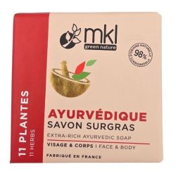 MKL Green Nature Ayurvédique Savon Surgras Aux 11 Plantes 100 g - Nettoyage en douceur et soin de la peau