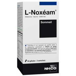 NHCO L-Noxéam Sommeil 56 gélules - Mélatonine double libération, relaxation, convient aux végétaliens