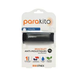Parakito Bracelet anti-moustiques adulte - Noir