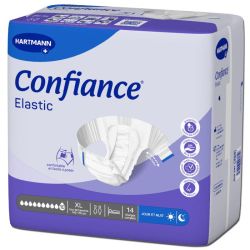 Confiance Elastic Absorption 10 Gouttes Taille XL - 14 protections - Change complet adulte hyper absorbant
