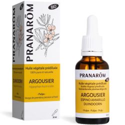 Pranarōm Huile Végétale d’Argousier Bio - 30ml - Sérum bonne mine régénérant et anti-âge