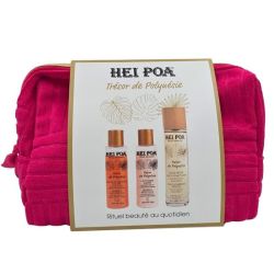 Hei Poa Coffret Trésor de Polynésie - Rituel Beauté au Monoï de Tahiti AO (3 soins de 100 ml + Trousse)