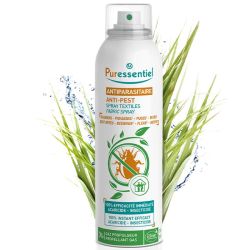 Puressentiel Antiparasitaire Spray Textiles 150 ml – Traitement assainissant pour l'habitat