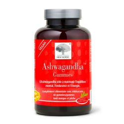 New Nordic Ashwagandha Gummies Maintient Équilibre Émotionnel - 60 Gummies Mangue-Pêche