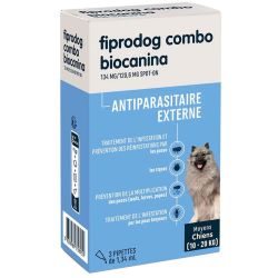 Biocanina - Antiparasitaire Externe - Fiprodog Combo Spot-On - Moyens Chiens - 10 à 20kg - 3 Pipettes de 1.34ml