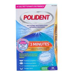 Polident Comprimés Nettoyants 3 Minutes - 66 comprimés