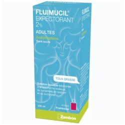 Fluimucil expectorant acetylcysteine 2 % adultes sans sucre 200ml - Acétylcystéine