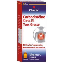 Clarix expectorant enfants sirop 150 ml - Carbocistéine