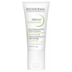 Bioderma Sébium Global Cover Crème Correctrice Purifiante Teintée Peaux Mixtes à Grasses 30 ml