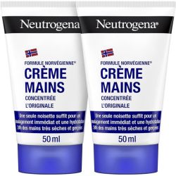 Neutrogena Formule Norvégienne Crème Mains Concentrée L'Originale Lot de 2x50ml - Mains très sèches et gerçées