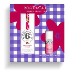 Roger & Gallet Coffret Eau Parfumée Gingembre Rouge 100ml et Parfum Solide Rose 5g