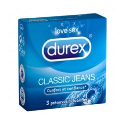 Durex Classic Jeans Préservatifs Lubrifiés x3